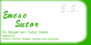 emese sutor business card